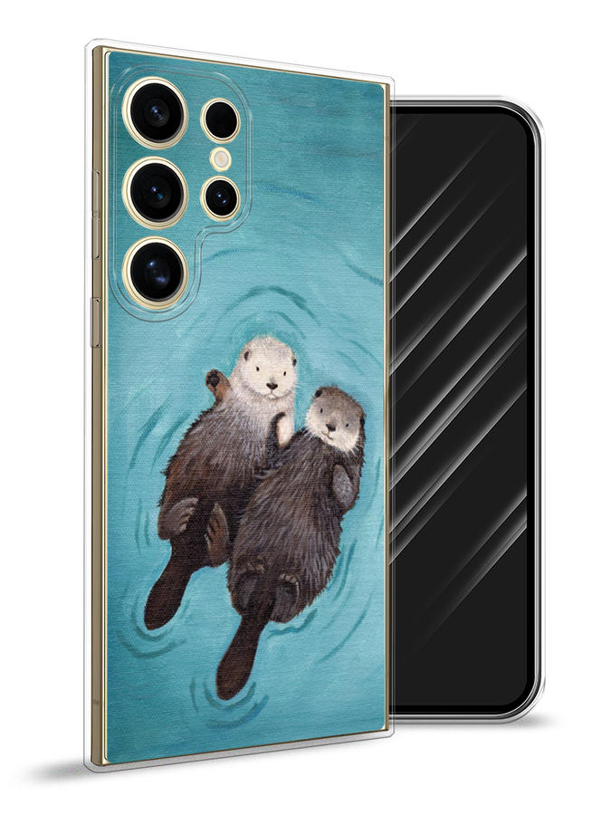 

Чехол Awog на Samsung Galaxy S24 Ultra "Парочка бобров", Голубой, 2109250-1
