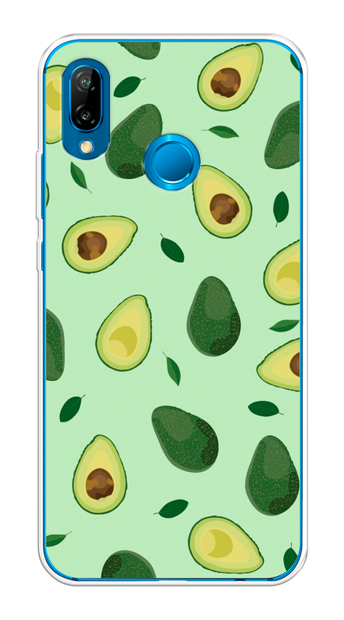 

Чехол на Huawei P20 Lite/Nova 3E "Blue avocado", Коричневый;зеленый, 65650-1