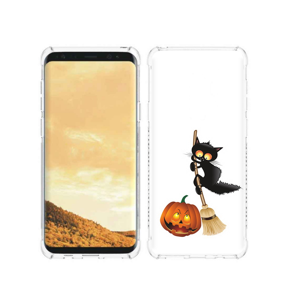 

Чехол MyPads Tocco для Samsung Galaxy S9 хэлуинский котик (PT98329.588.667), Прозрачный, Tocco