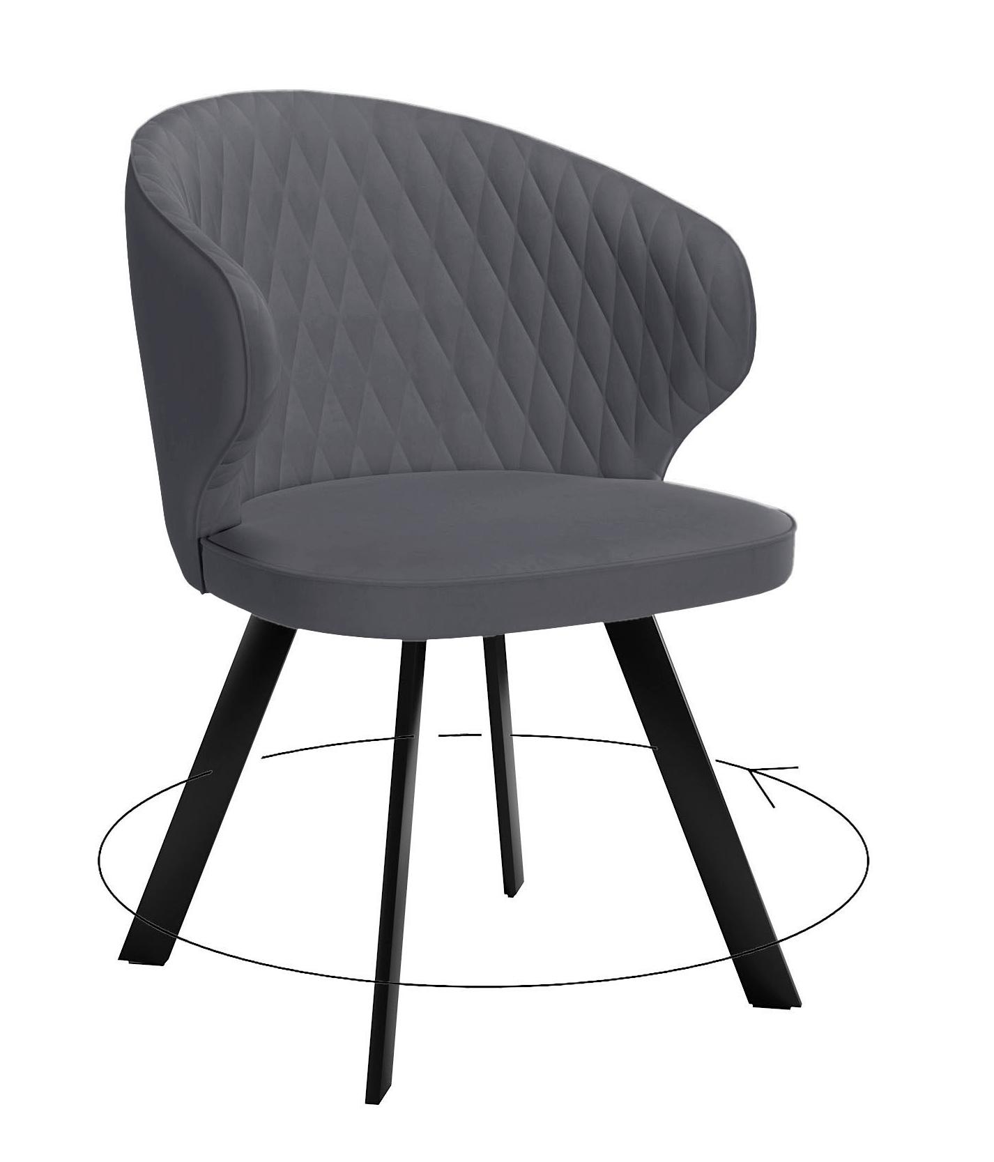 

Стул DIKLINE черный микровелюр 35x45x86 см