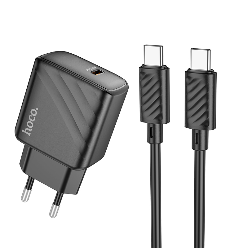 Сетевое зарядное устройство Hoco type-c - type-c 1xUSB Type-C 3 А черный