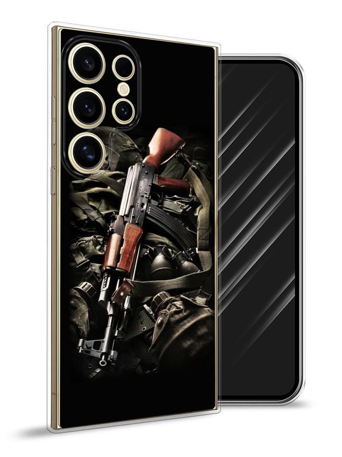 

Чехол Awog на Samsung Galaxy S24 Ultra "Автомат", Черный;коричневый;серый, 2109250-1