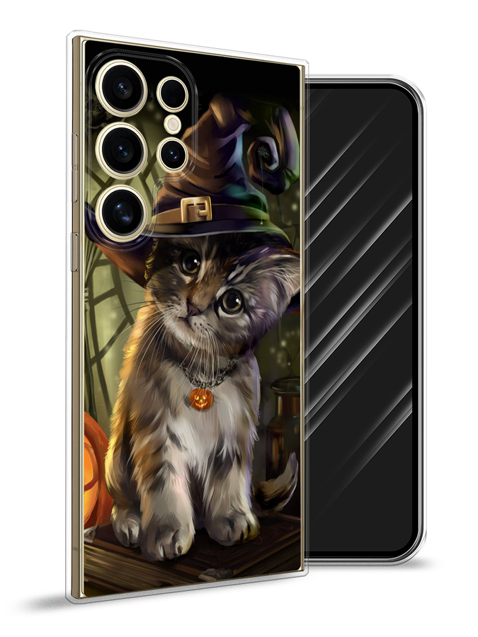 

Чехол Awog на Samsung Galaxy S24 Ultra "Кот на Хэллоуин", Зеленый;серый, 2109250-1