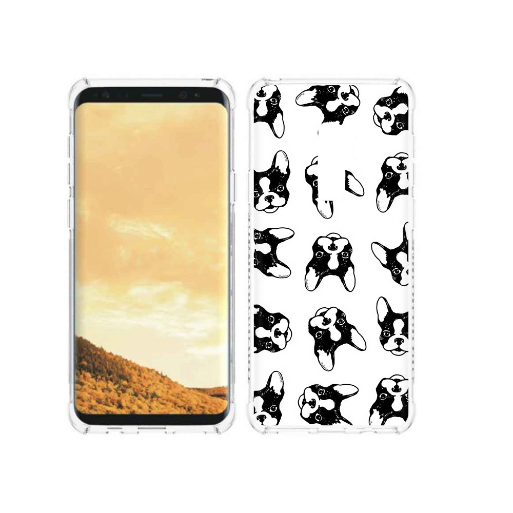 

Чехол MyPads Tocco для Samsung Galaxy S9 черно белые собачки (PT98329.588.683), Прозрачный, Tocco