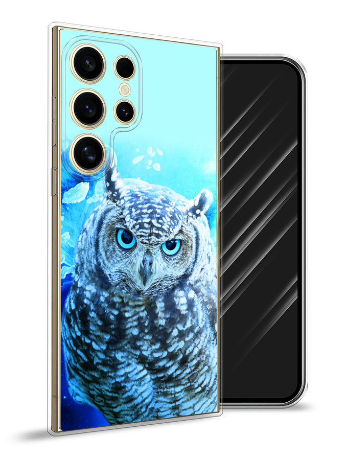

Чехол Awog на Samsung Galaxy S24 Ultra "Сова арт 7", Синий;голубой, 2109250-1