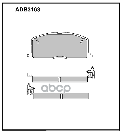 

Колодки передние TOYOTA COROLLA 97-02 ADB 3163 ALLIED NIPPON ADB 3163 ALLIED NIPPON