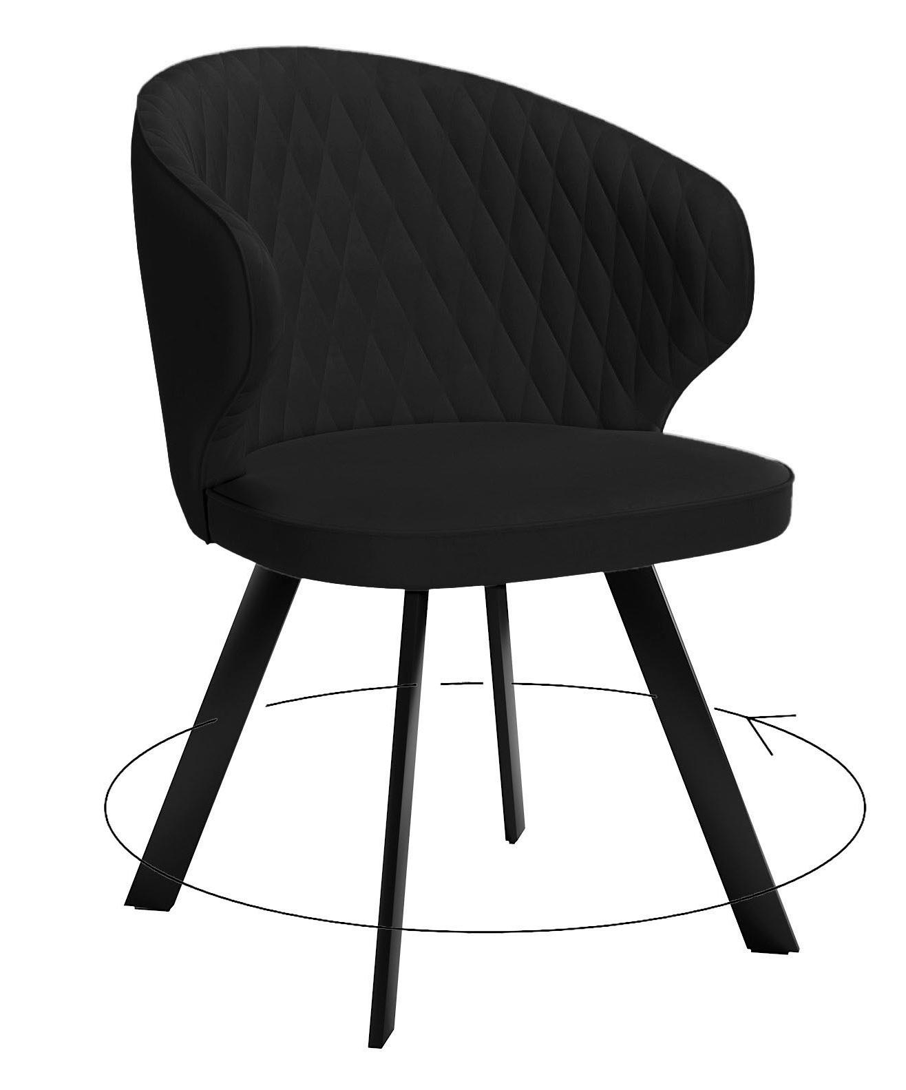 

Стул DIKLINE черный микровелюр 35x45x86 см