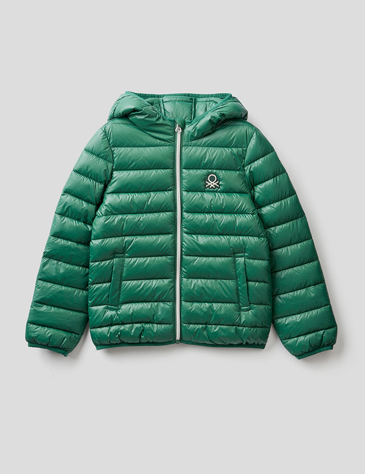 фото Куртка для девочек benetton цв. зеленый р.170 united colors of benetton