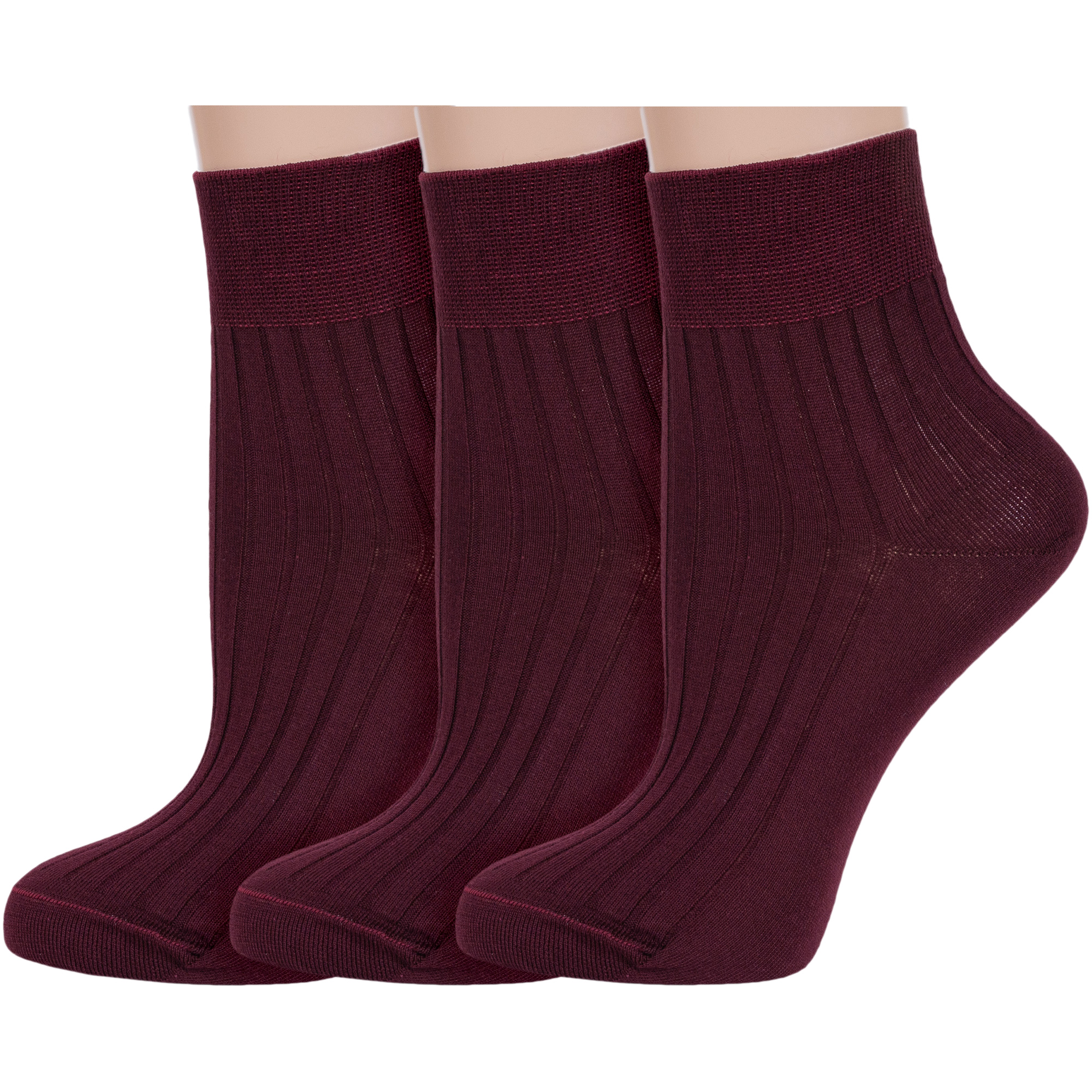 

Комплект носков женских Rusocks 3-Ж3-11001 бордовых 25, Бордовый, 3-Ж3-11001