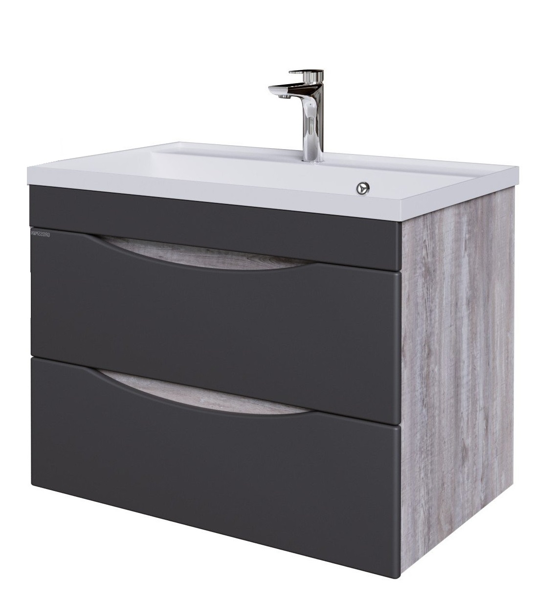 

Тумба с раковиной Grossman Талис 80 Grey, Серый