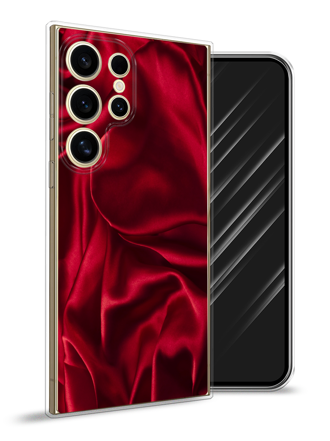 

Чехол Awog на Samsung Galaxy S24 Ultra "Текстура красный шелк", 2109250-1
