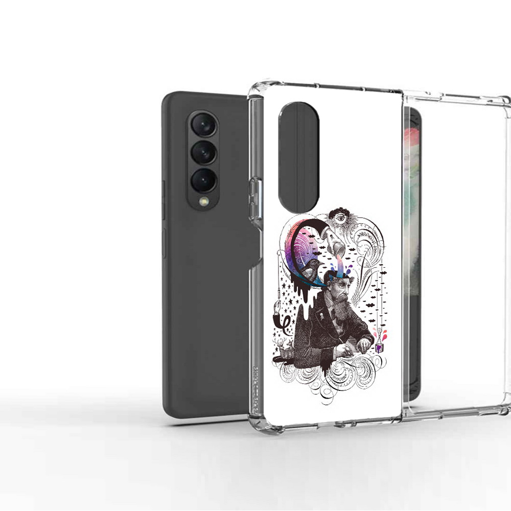 

Чехол MyPads Tocco для Samsung Galaxy Z Fold2 абстракция думающий мужчина, Прозрачный, Tocco