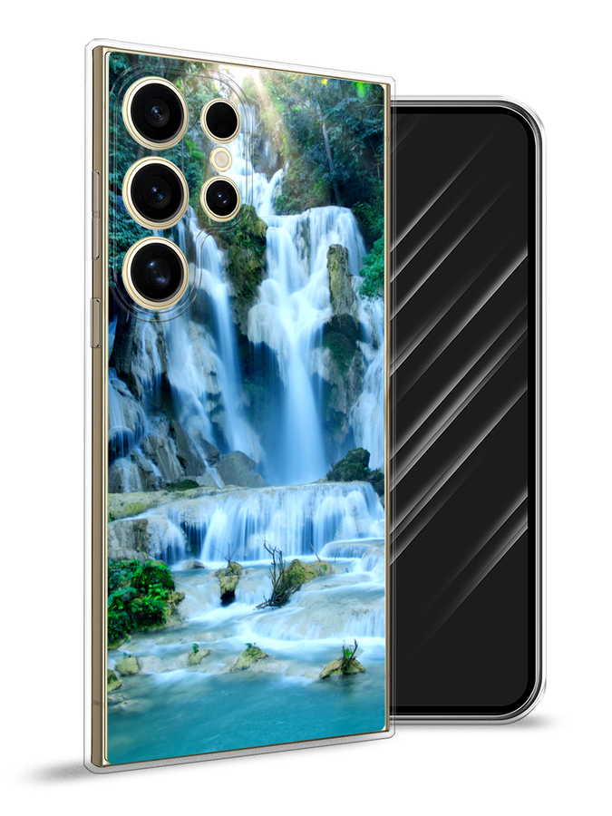 

Чехол Awog на Samsung Galaxy S24 Ultra "Водопад 8", Голубой;зеленый, 2109250-1