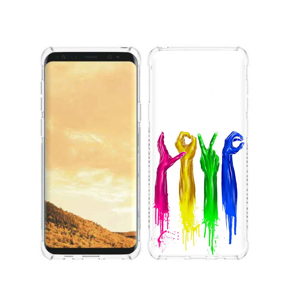 

Чехол MyPads Tocco для Samsung Galaxy S9 яркие руки love (PT98329.588.707), Прозрачный, Tocco
