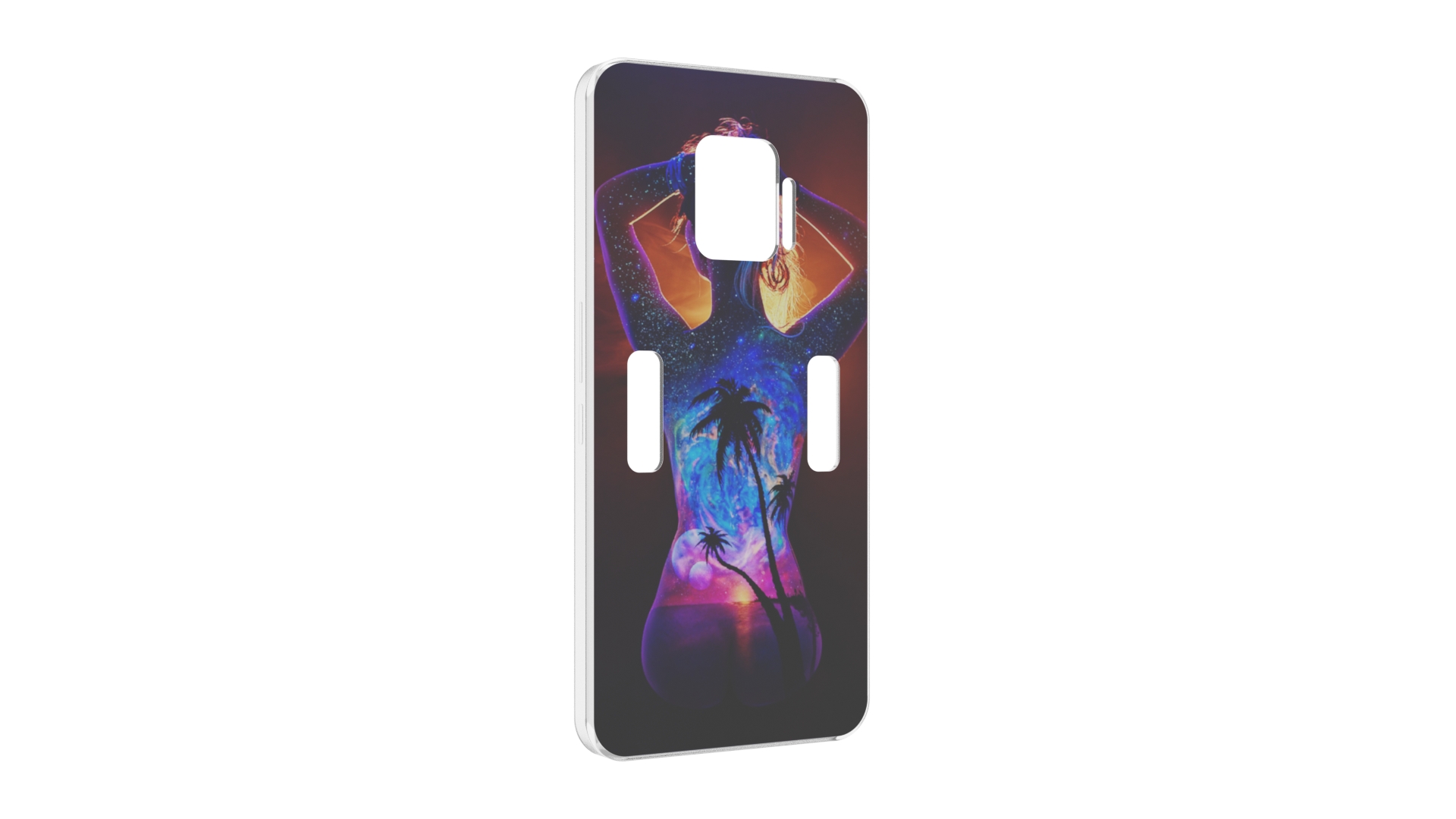 Чехол MyPads Девушка-и-пальмы женский для ZTE Nubia Red Magic 7 Pro