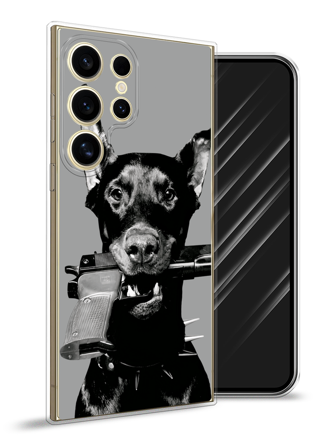 

Чехол Awog на Samsung Galaxy S24 Ultra "Доберман", Серый, 2109250-1