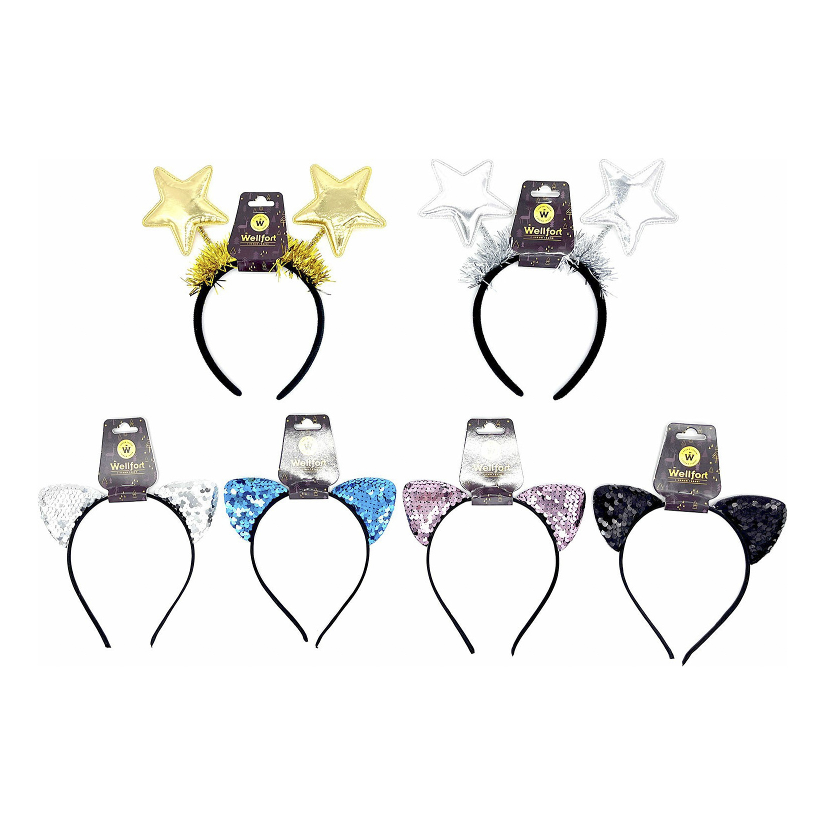 

Ободок Unihome в ассортименте, Черный;разноцветный