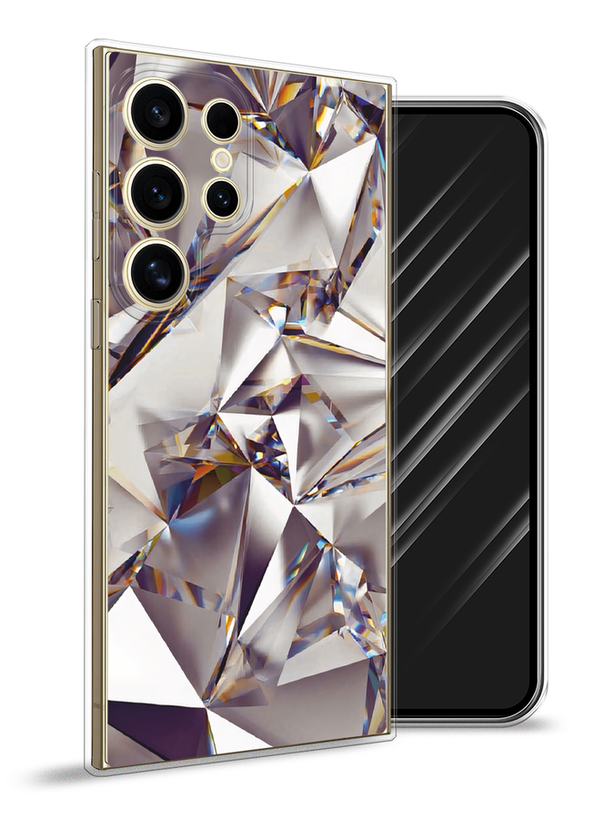 

Чехол Awog на Samsung Galaxy S24 Ultra "Бриллианты", Серебристый;бежевый, 2109250-1