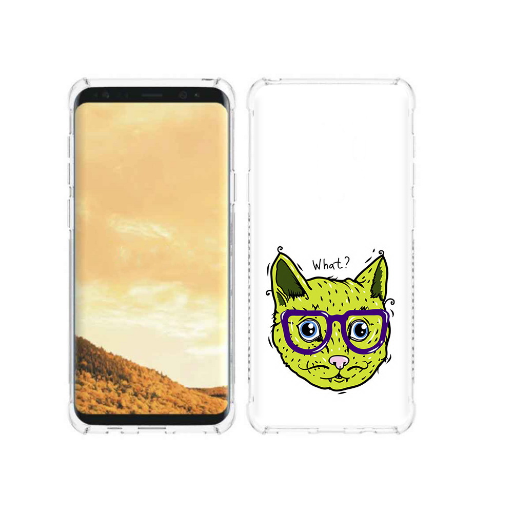 

Чехол MyPads Tocco для Samsung Galaxy S9 Зеленый кот (PT98329.588.86), Прозрачный, Tocco