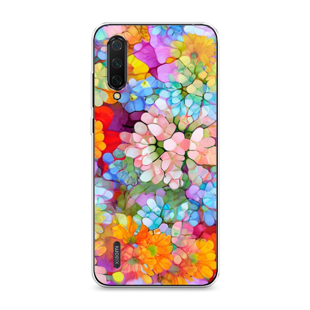 

Чехол на Xiaomi Mi CC9 "Цветы витраж", Оранжевый;розовый;голубой, 36150-3