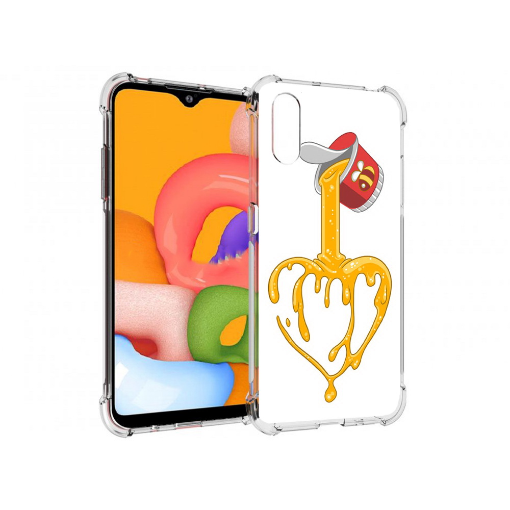 

Чехол MyPads Tocco для Samsung Galaxy A01 медовое сердце (PT144711.509.471), Прозрачный, Tocco