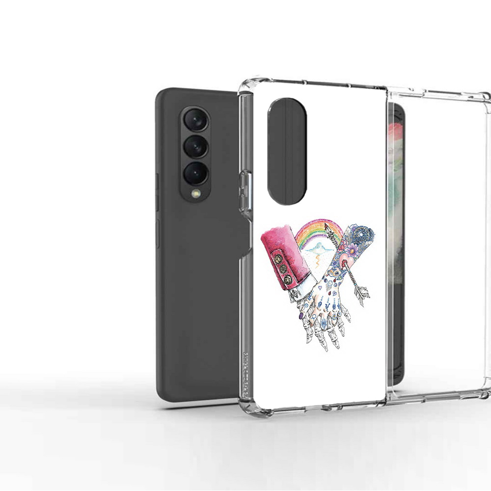 Чехол MyPads Tocco для Samsung Galaxy Z Fold2 абстракция руки в татуировках