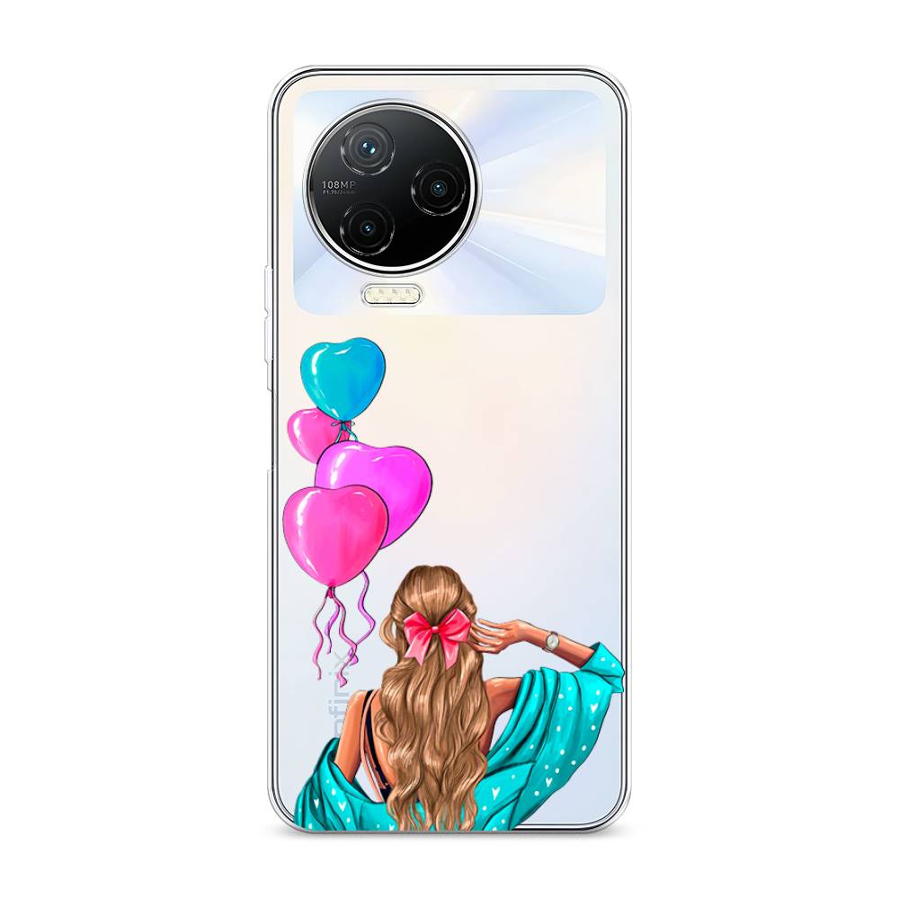 

Чехол Awog на Infinix NOTE 12 2023 / Инфиникс Нот 12 2023 "День Рождения", Голубой;розовый;бежевый