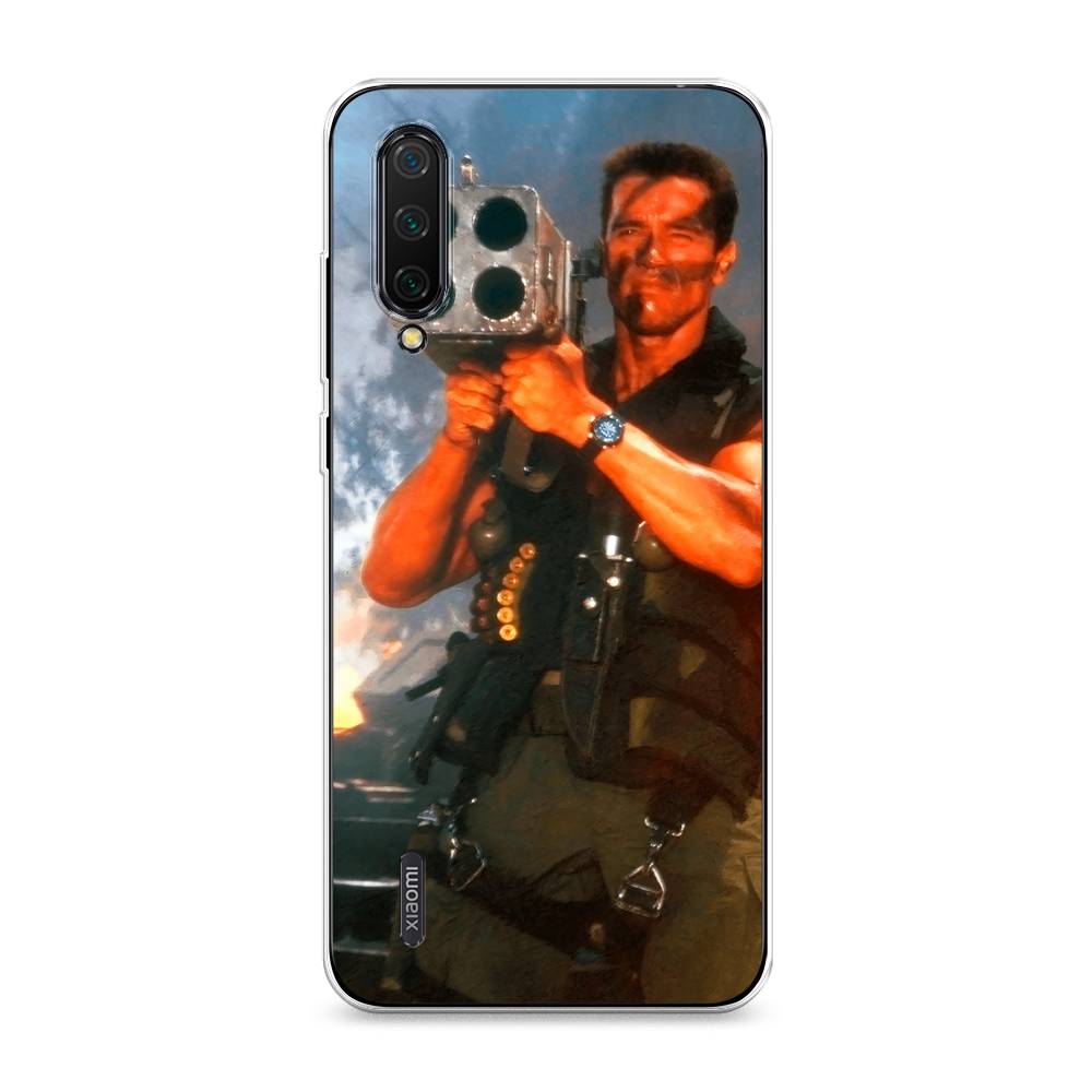 

Чехол на Xiaomi Mi CC9 "Арнольд Шварцнеггер с базукой", Голубой;коричневый, 36150-6