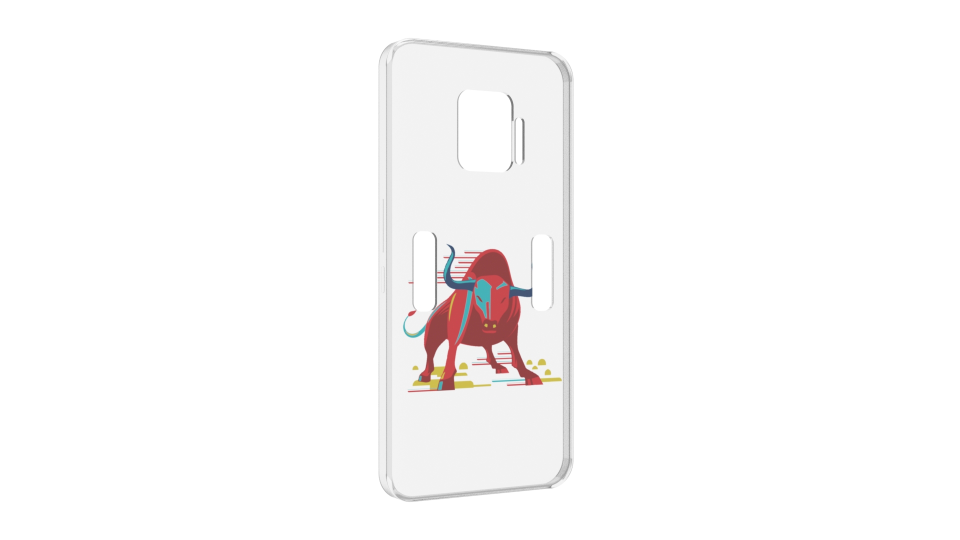 

Чехол MyPads Красный-бык для ZTE Nubia Red Magic 7 Pro, Прозрачный, Tocco