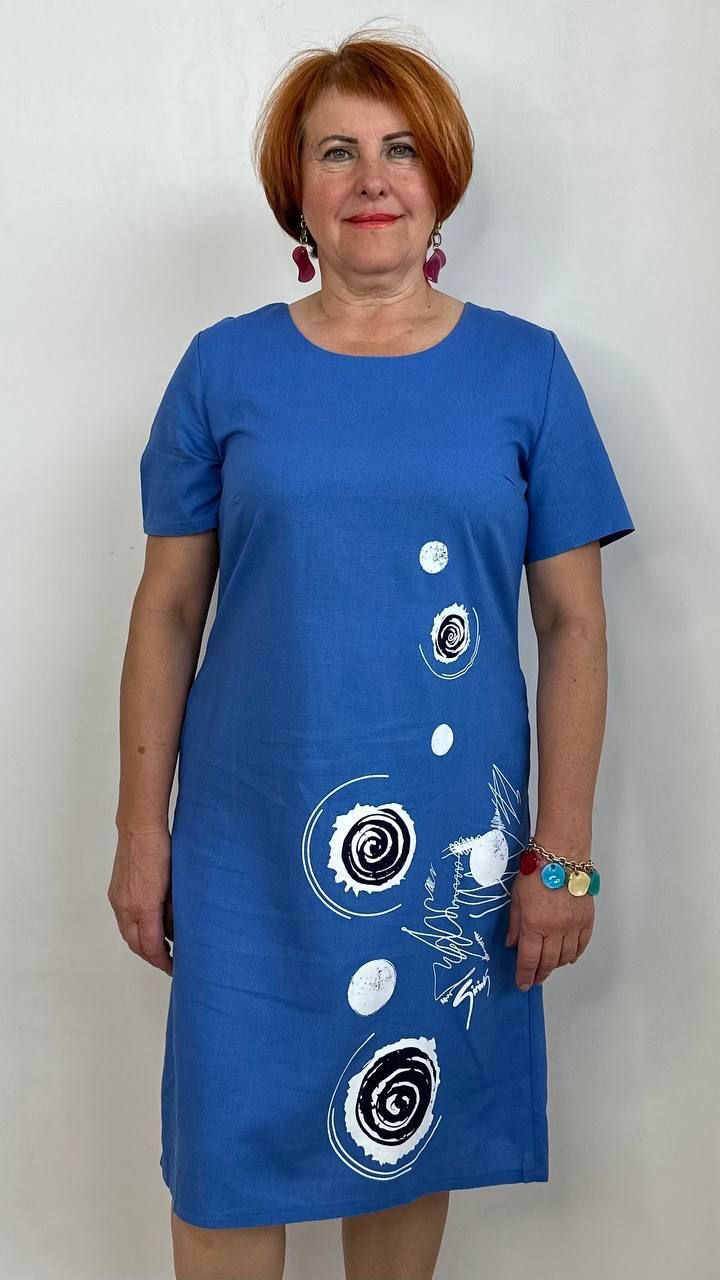 Платье женское Asen 1758 синее 54 RU