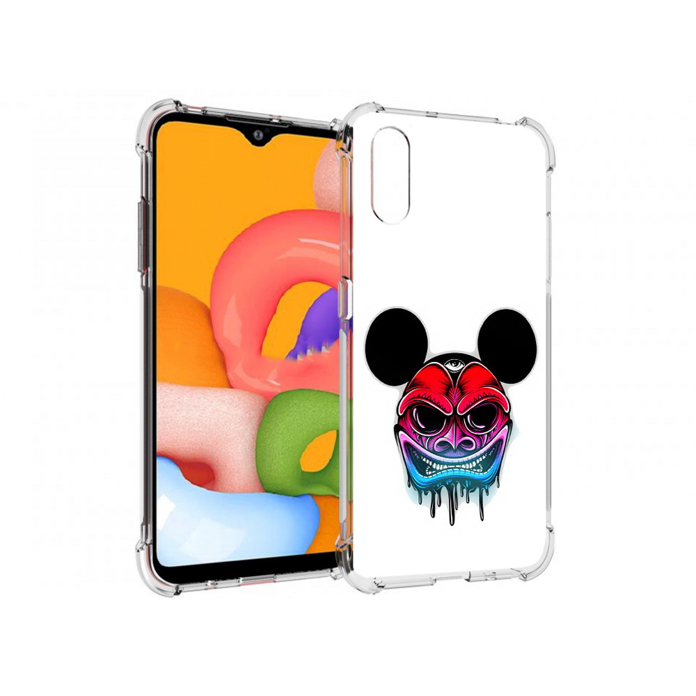 

Чехол MyPads Tocco для Samsung Galaxy A01 микки в маске (PT144711.509.473), Прозрачный, Tocco