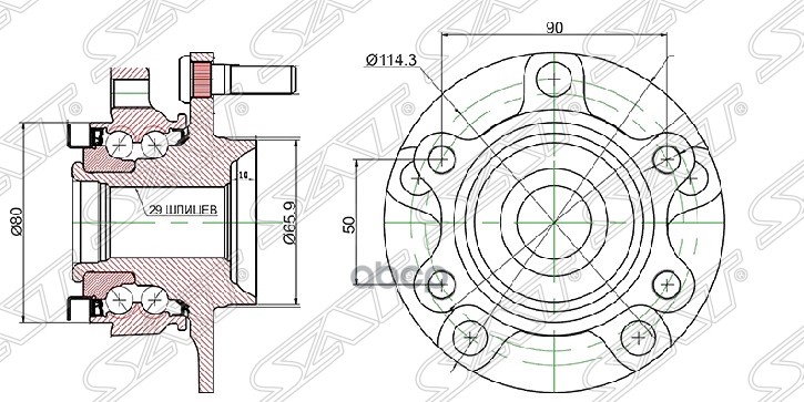 

Ступичный Узел Перед Nissan Qashqai J10e 06-/X-Trail J31 07-/Rogue S35 07- Sat арт. ST-402