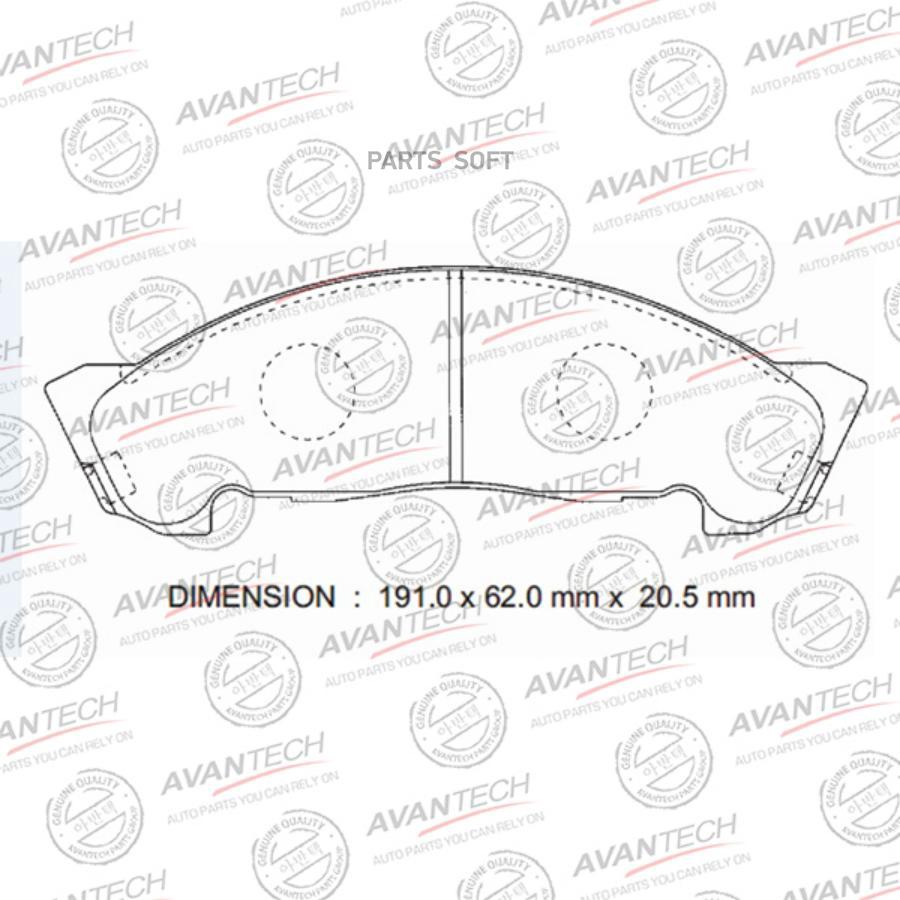 

Тормозные колодки AVANTECH AV986