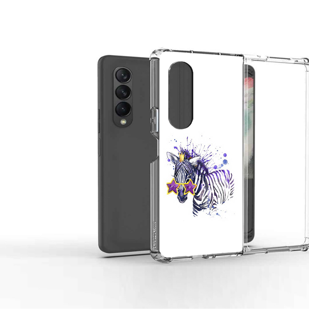 

Чехол MyPads Tocco для Samsung Galaxy Z Fold2 акварельная зебра, Прозрачный, Tocco