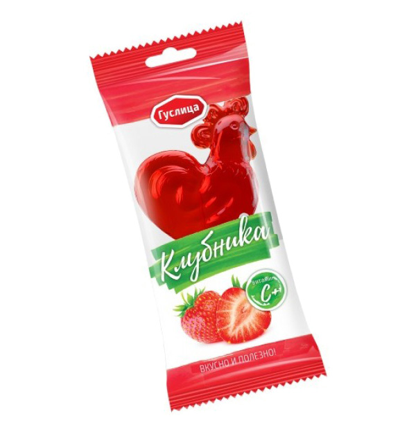 

Карамель леденцовая Гуслица Со вкусом клубники с витамином С г
