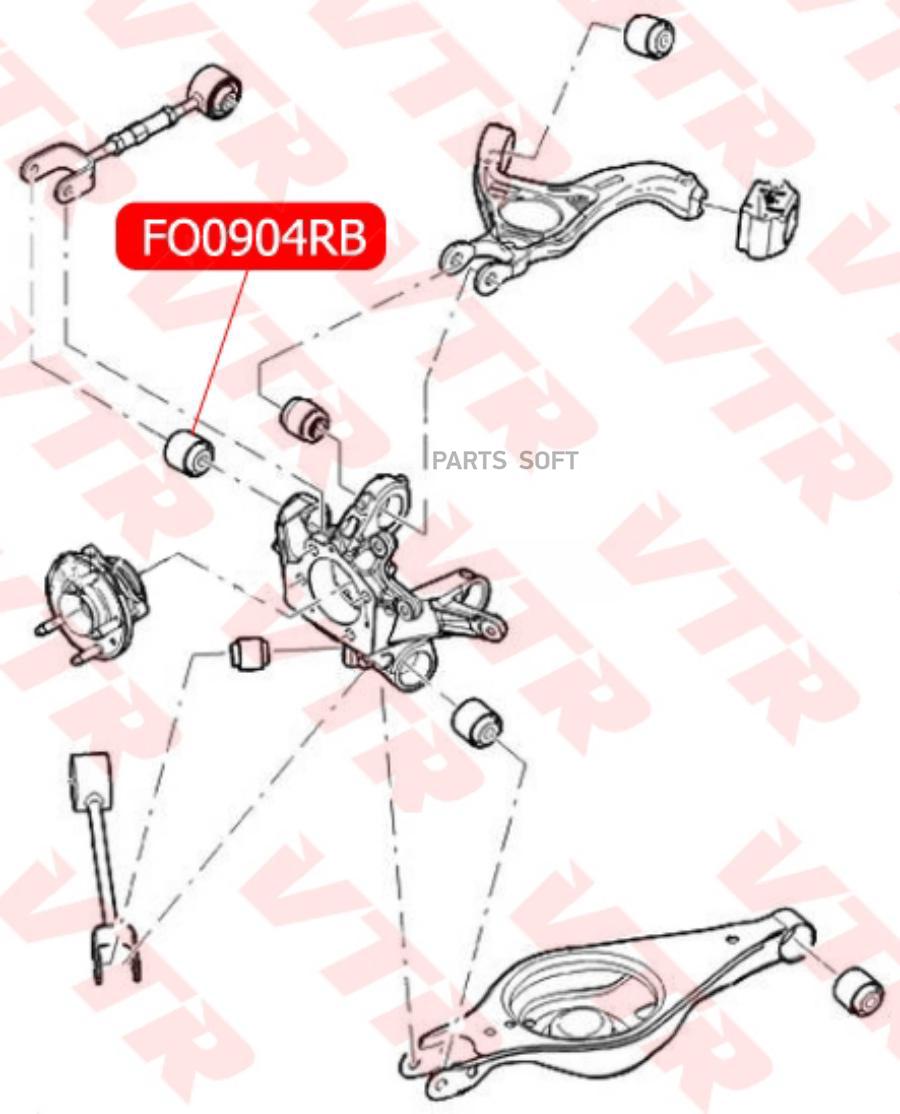 

VTR FO0904RB Плавающий сайлентблок цапфы задней подвески