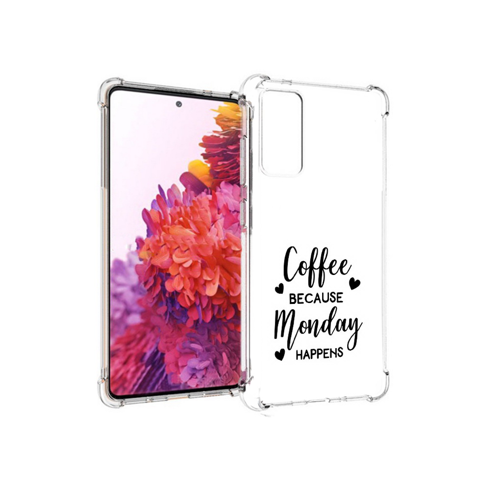 

Чехол MyPads Tocco для Samsung Galaxy S20 FE кофе и понедельник стал счастливым, Прозрачный, Tocco