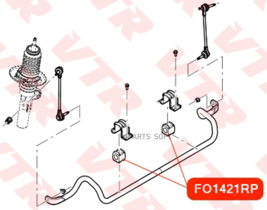 

VTR FO1421RP Полиуретановая втулка стабилизатора передней подвески