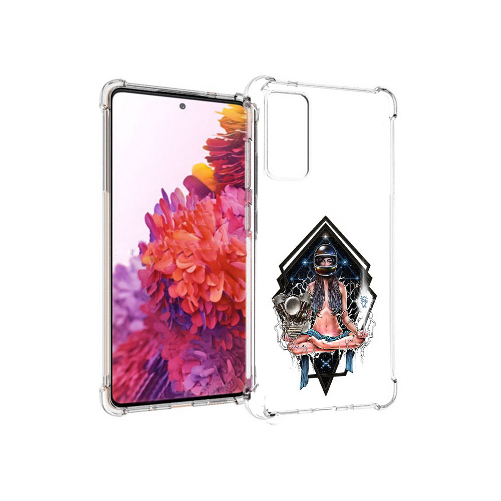 

Чехол MyPads Tocco для Samsung Galaxy S20 FE красивая девушка в шлеме (PT153647.496.406), Прозрачный, Tocco