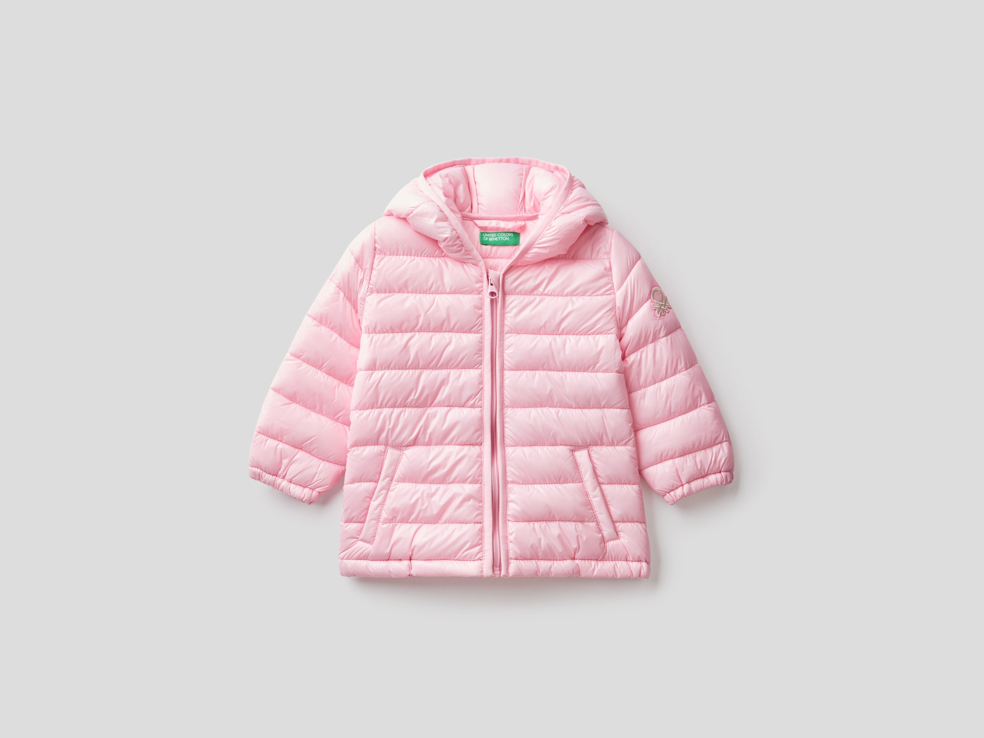 фото Куртка для девочек benetton цв. розовый р.80 united colors of benetton