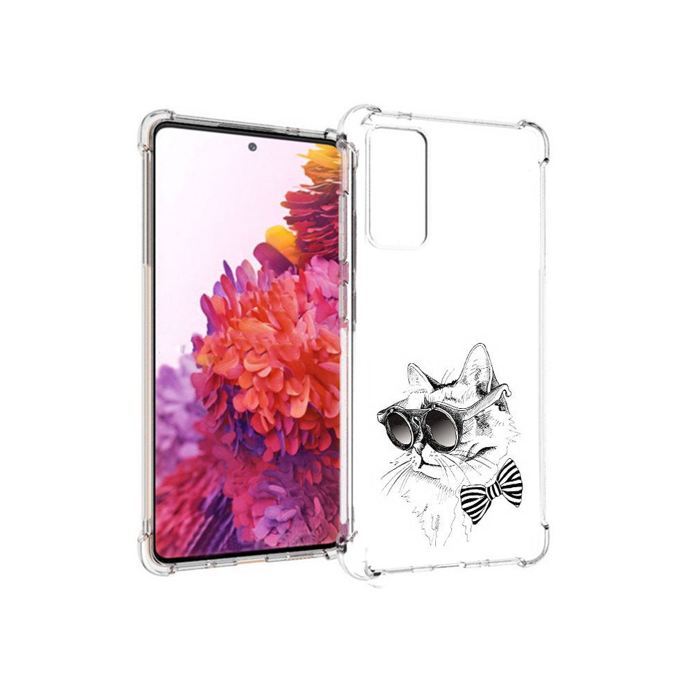 Чехол MyPads Tocco для Samsung Galaxy S20 FE крутая кошка в очках (PT153647.496.421)