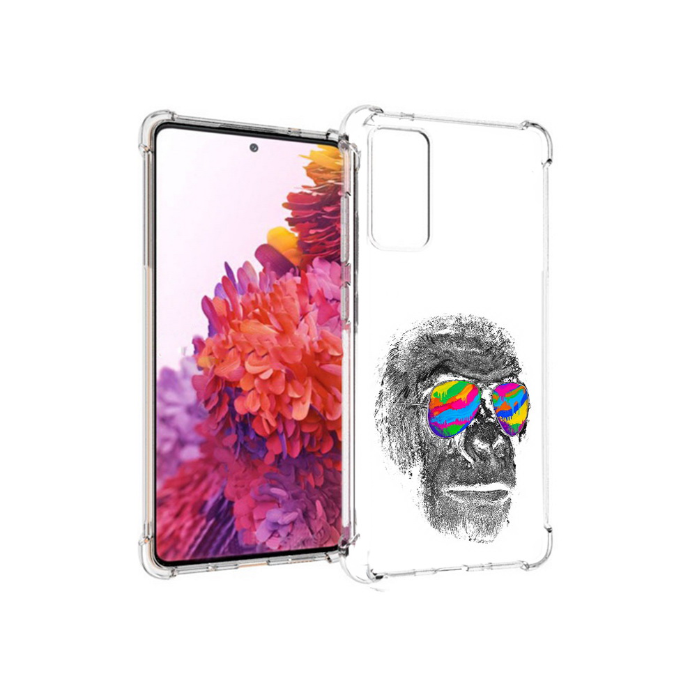 

Чехол MyPads Tocco для Samsung Galaxy S20 FE крутая обезьяна в очках (PT153647.496.422), Прозрачный, Tocco