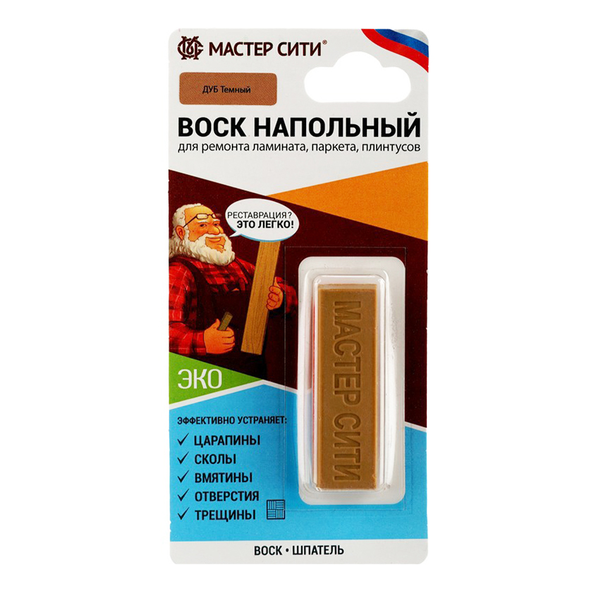 

Воск Мастер сити напольный Дуб темный 11 г, Коричневый