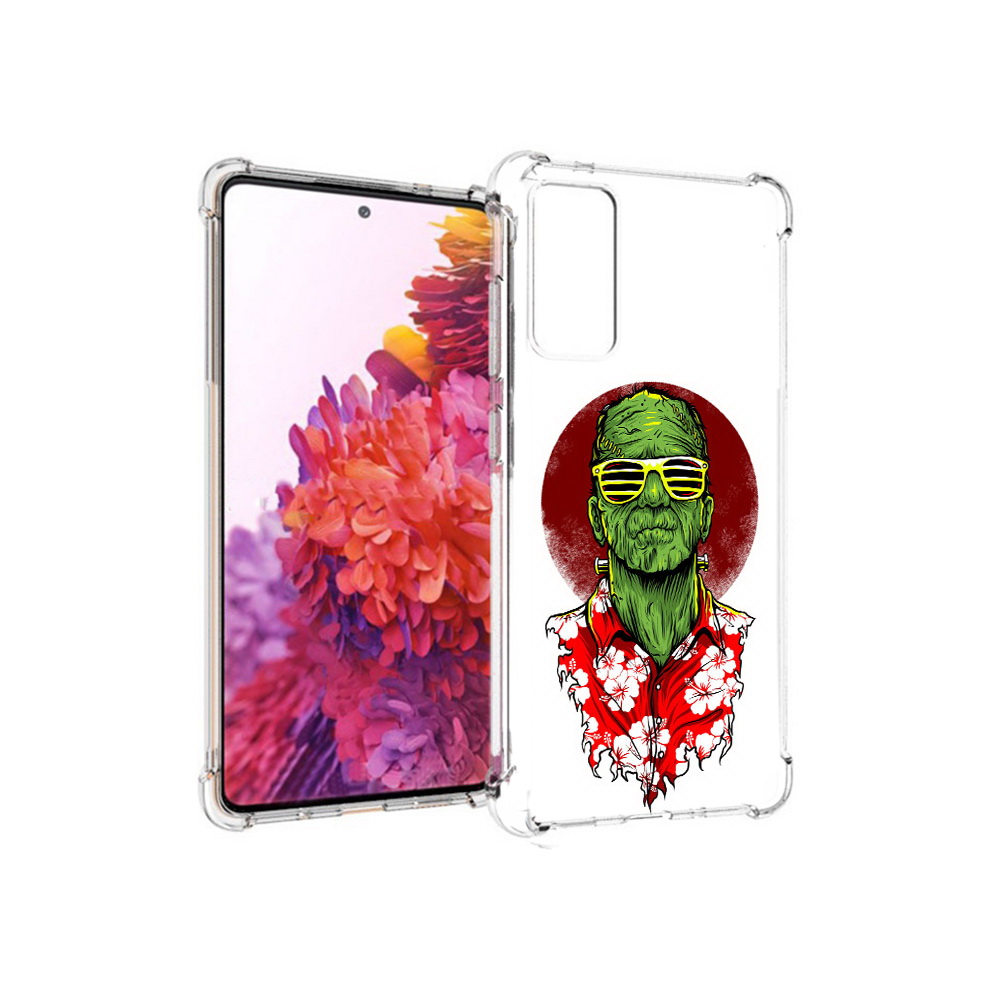 

Чехол MyPads Tocco для Samsung Galaxy S20 FE крутой зеленый мужчина в очках, Прозрачный, Tocco