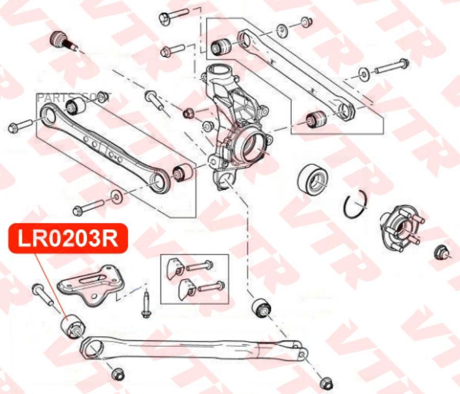 

Vtr Lr0203R Сайлентблок Продольного Рычага Задней Подвески