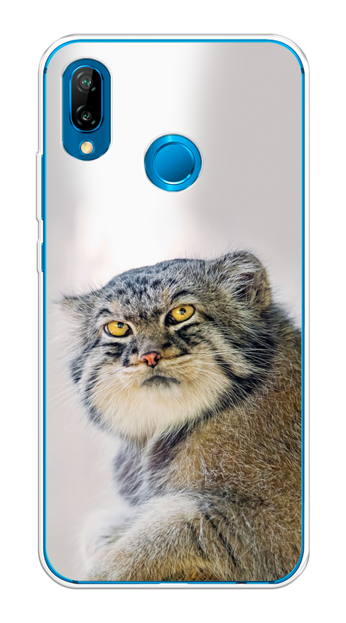 

Чехол на Huawei P20 Lite/Nova 3E "Кот манул 1", Серый;белый;желтый, 65650-1