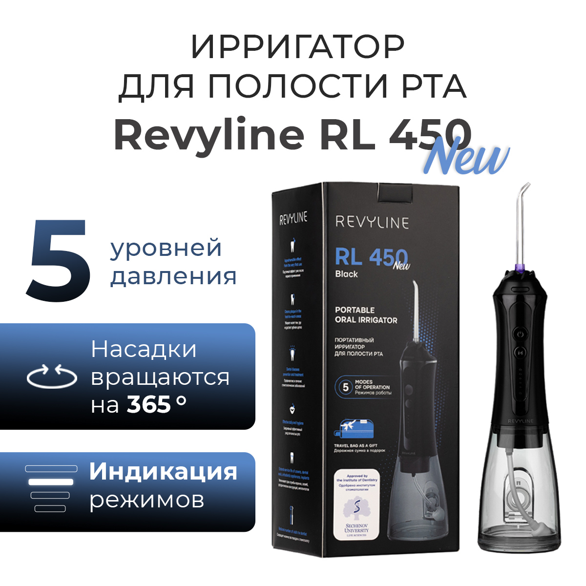 Ирригатор Revyline RL 450 черный