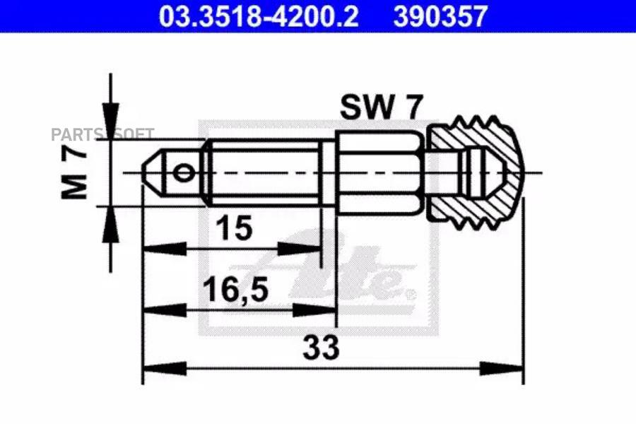 Штуцер Прокачки M7X10 L383Mm S7 AudiVwBmwCitroenOpelPeugeotSub 1210₽