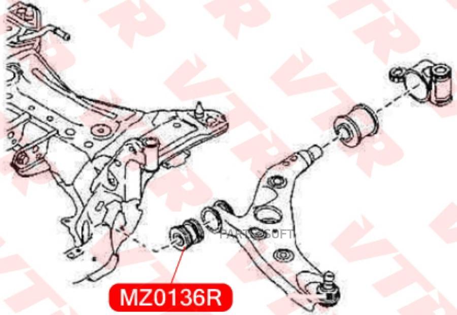 

Vtr Mz0136R Сайлентблок Рычага Передней Подвески, Передний