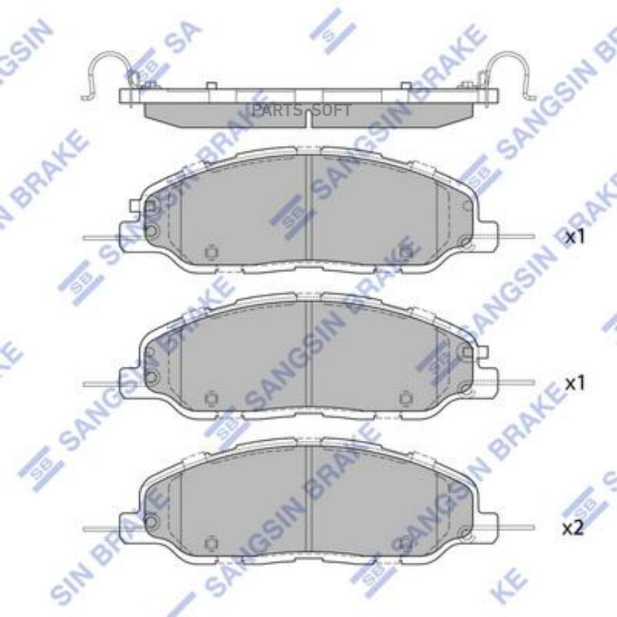 

Тормозные колодки Sangsin brake sp4305
